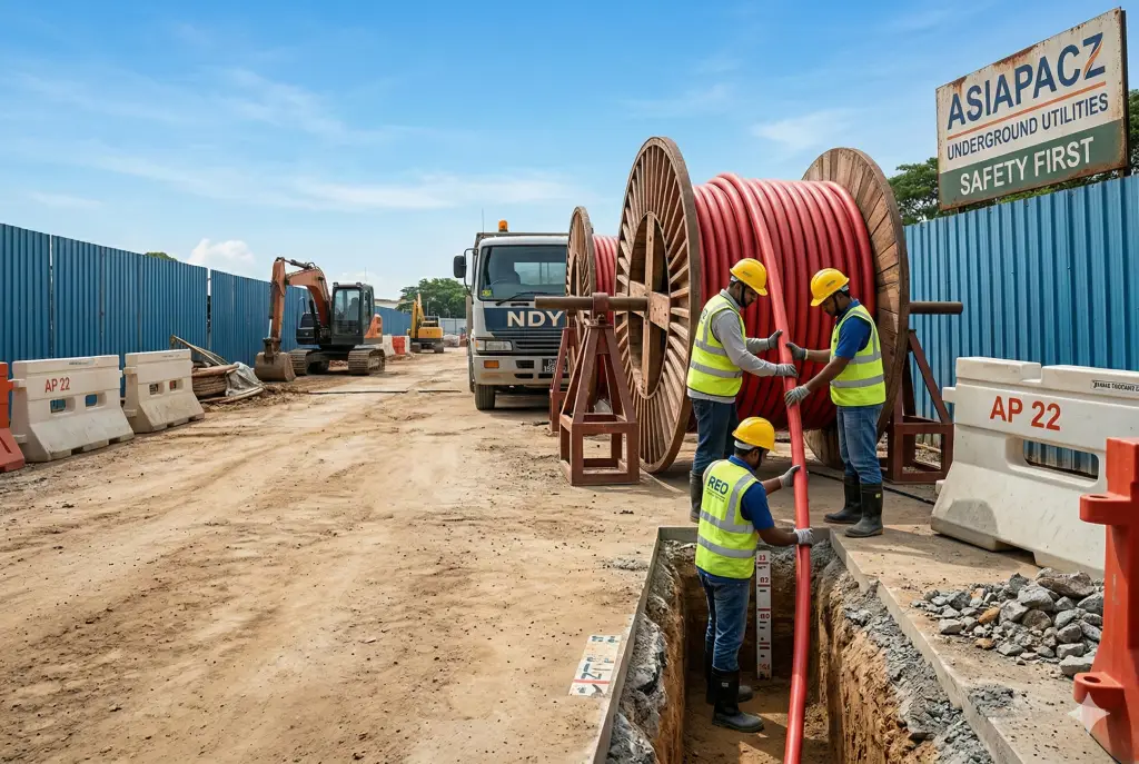 service-3 Underground cable laying work for power and telecom infrastructure in Singapore