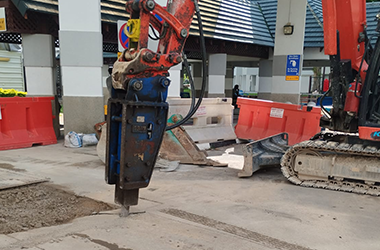services-1 Excavation work for underground cable and pipe installation in Singapore